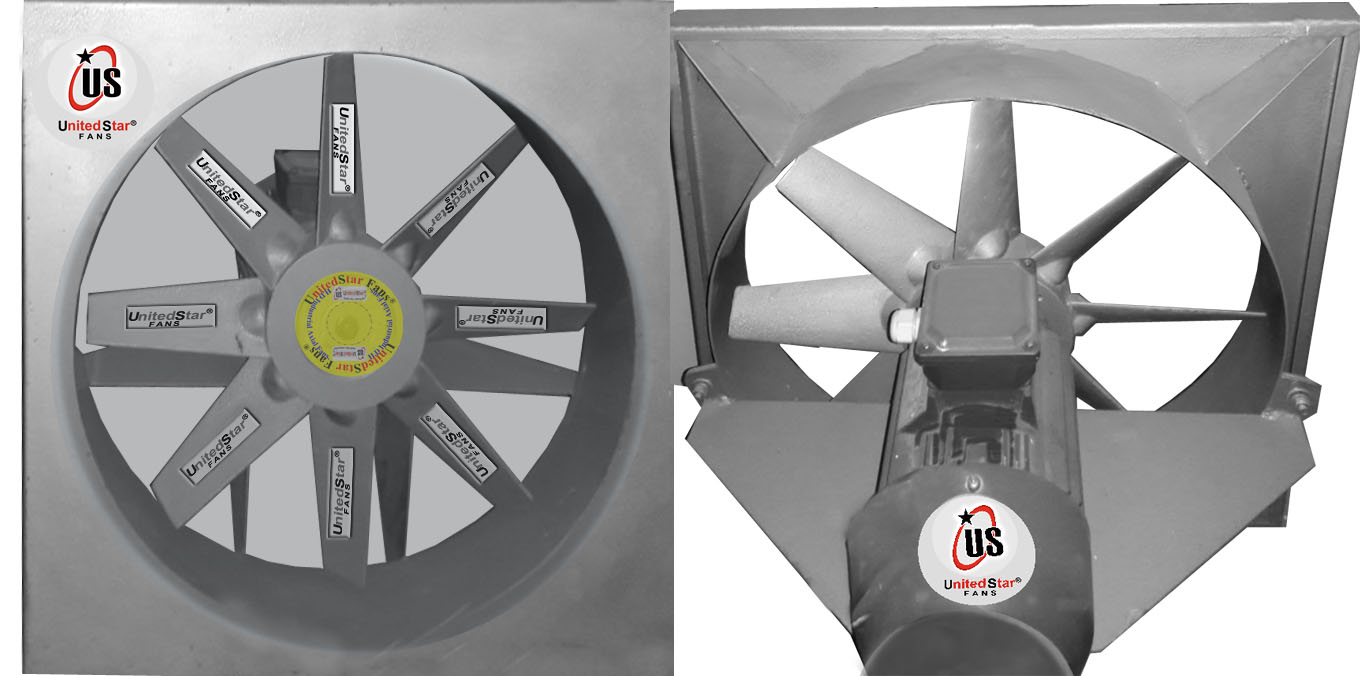 square shape axial fans